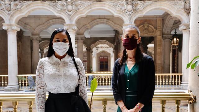 Sandra Cuevas y Claudia Sheinbaum