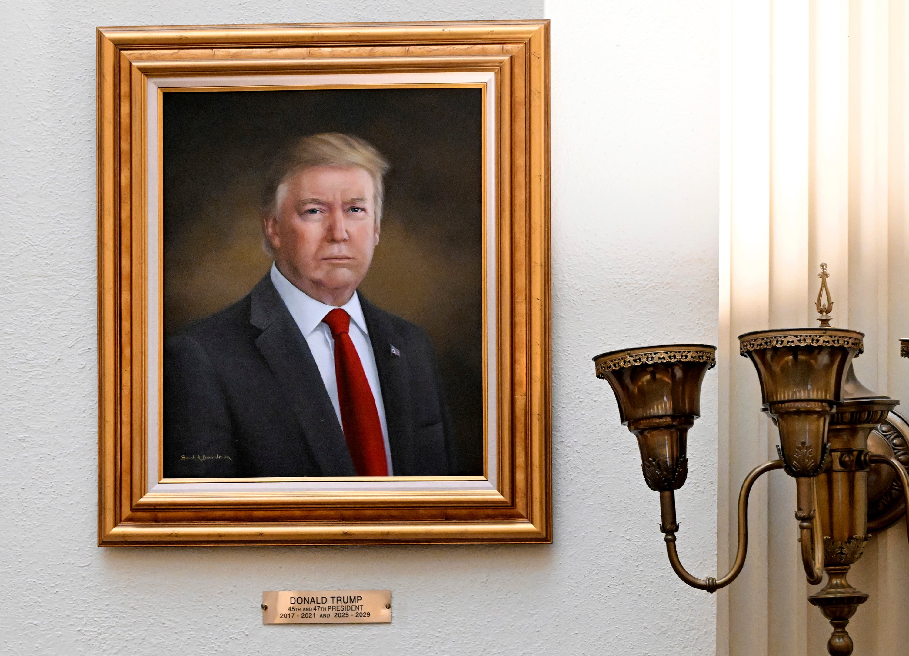 Retrato de Donald Trump en Colorado, Estados Unidos.