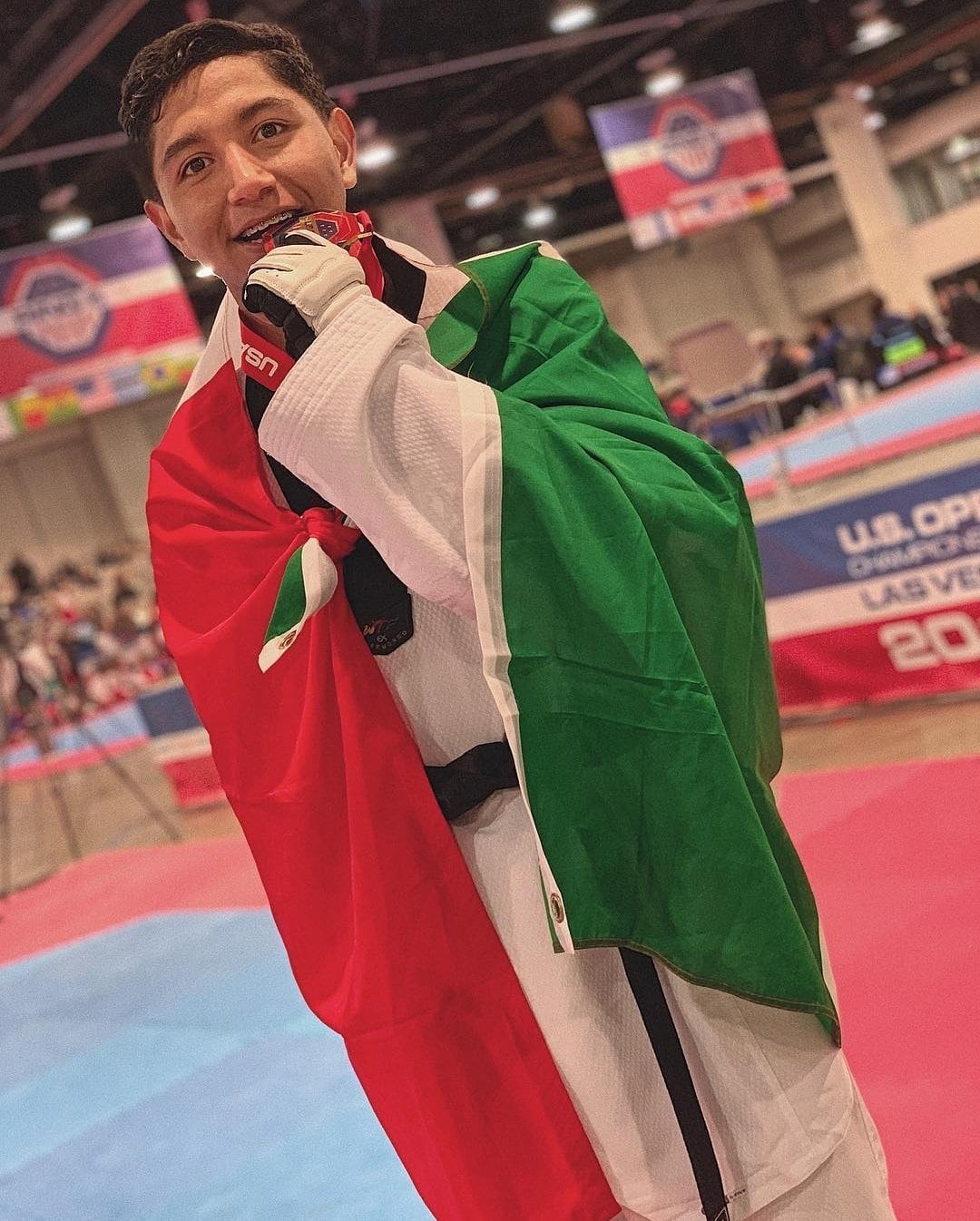 Juan Diego López en la categoría de Taekwondo