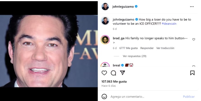 John Leguizamo critica duramente a Dean Cain