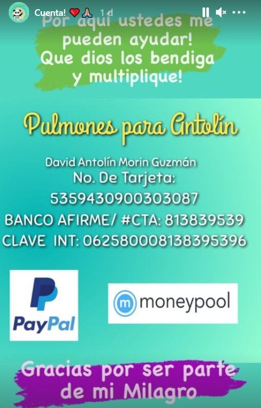 Donativos para Antolín