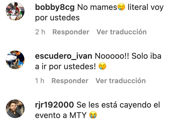 Comentarios a cancelación de Los Amigos Invisibles