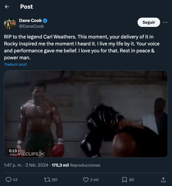 Famosos se unen en una despedida para el actor Carl Weathers
