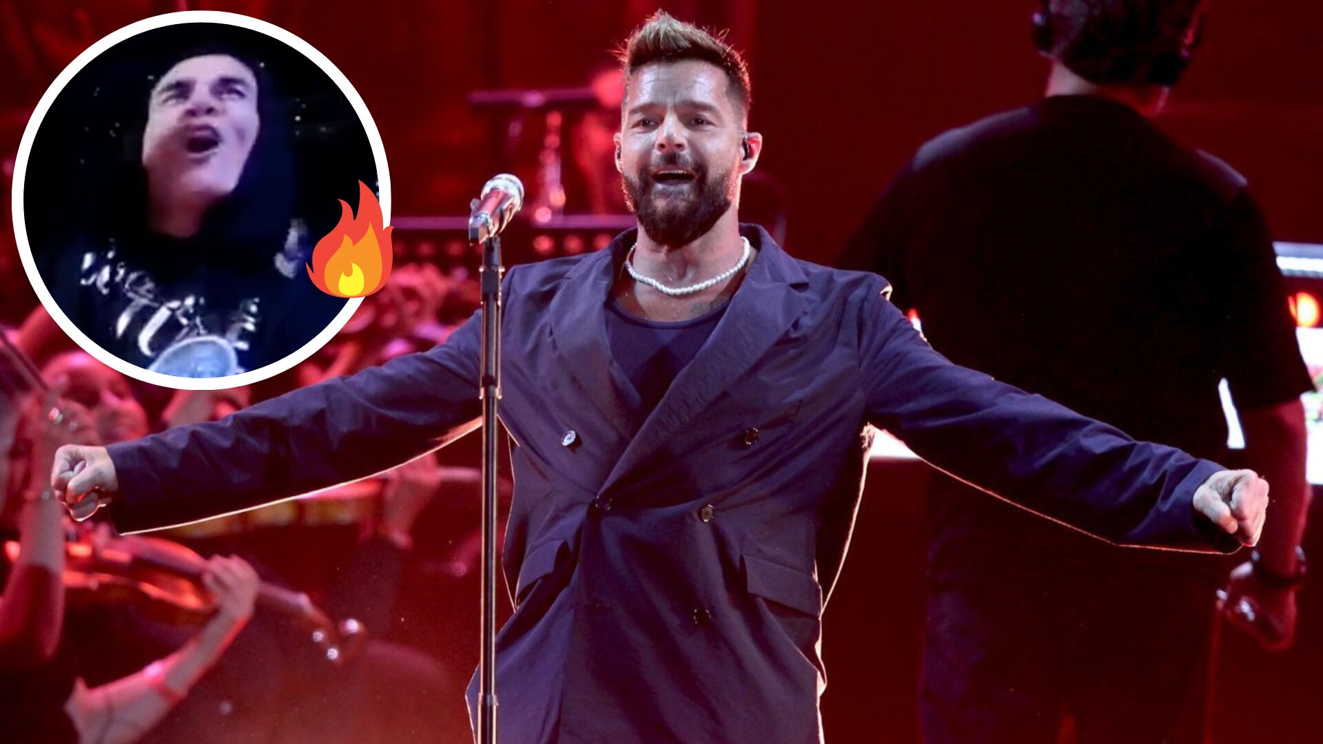 Solo el concierto de Ricky Martin en CDMX hizo reaparecer a David Zepeda (VIDEO)