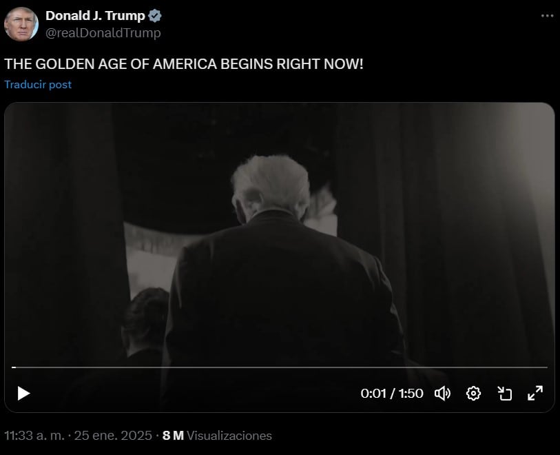 Donald Trump anuncia el inicio de la era dorada de Estados Unidos.