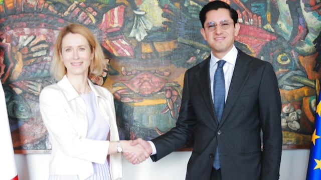 Roberto Velasco recibe a Kaja Kallas en histórica reunión México-Unión Europea