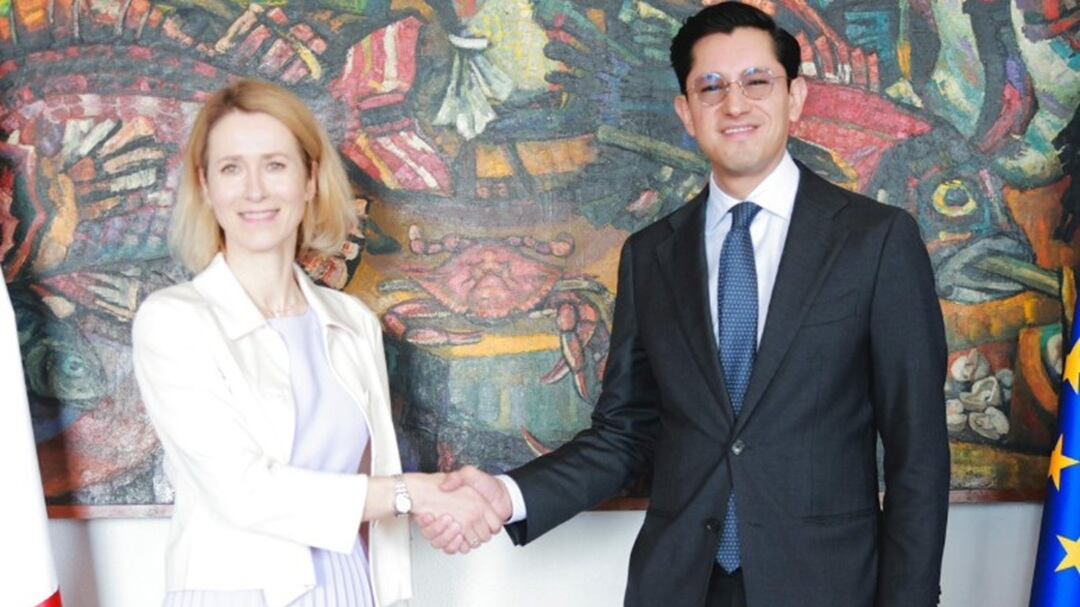 Roberto Velasco recibe a Kaja Kallas en histórica reunión México-Unión Europea