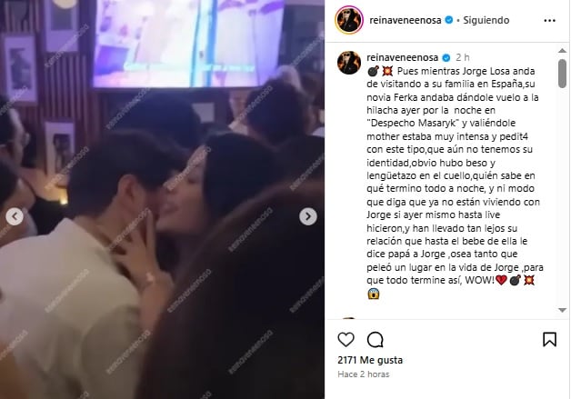 Ferka es captada muy cariñosa con un hombre que no es Jorge Losa.