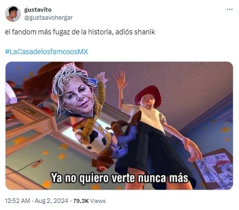 Memes exigiendo la salida de Shanik Berman de La Casa de los Famosos México 2024 por traidora