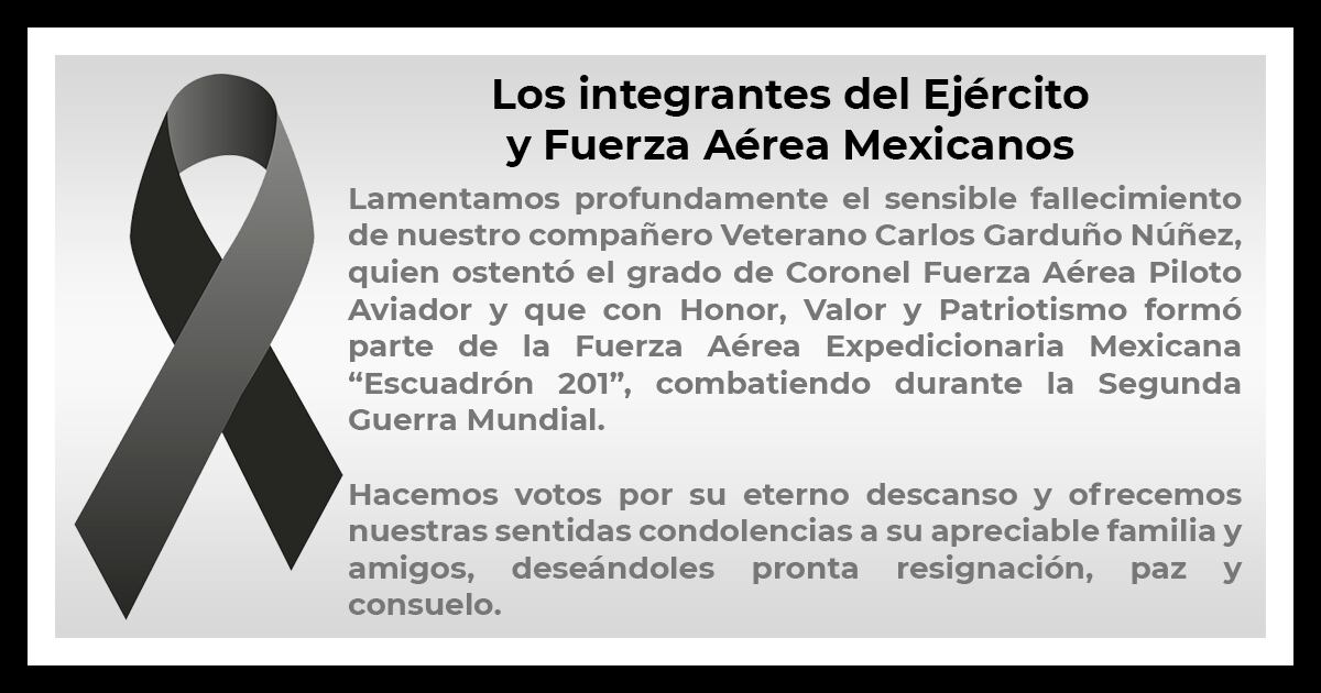 Comunicado de la muerte del Piloto Carlos Garduño Núñez/ Twitter