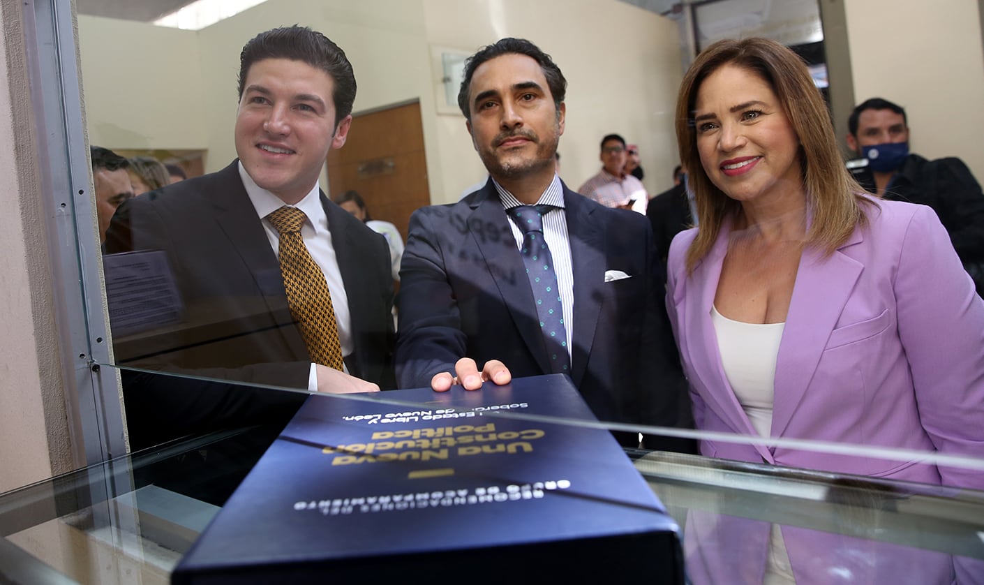 Samuel García envía proyecto de Nueva Constitución al Congreso de Nuevo León