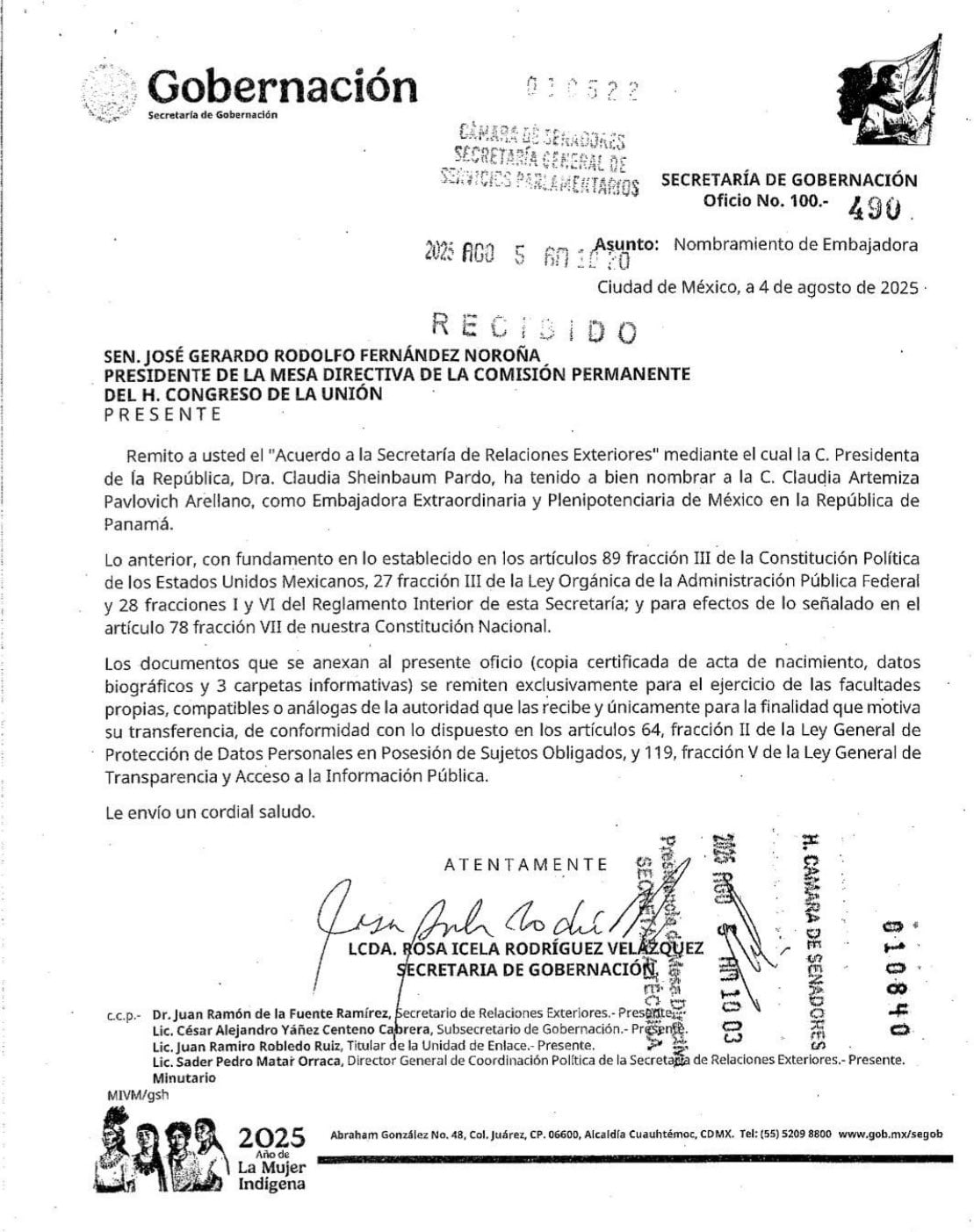 Claudia Pavlovich deja el consulado de México en Barcelona y será embajadora de Panamá