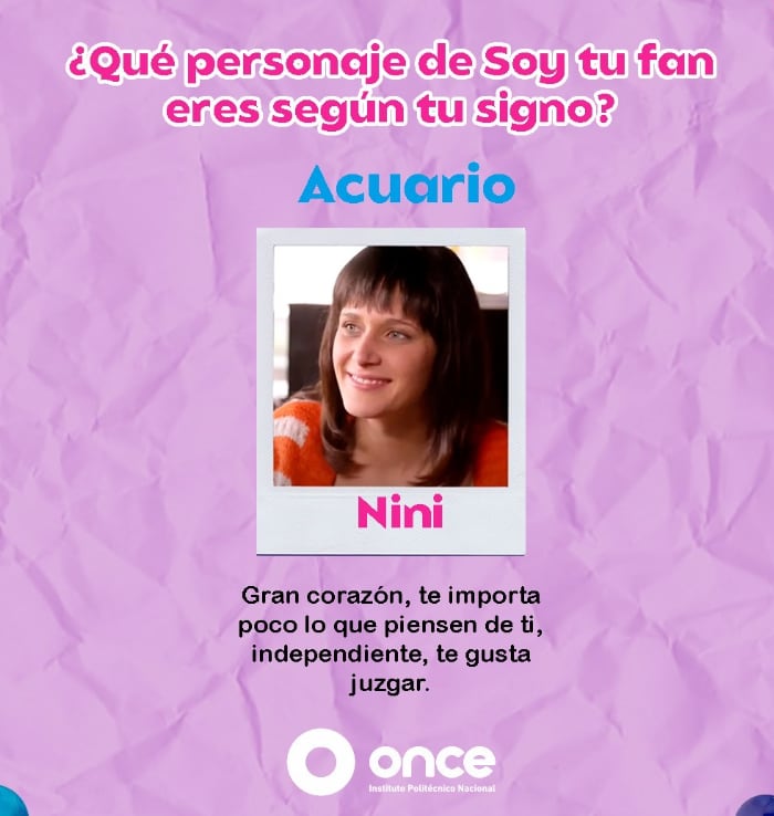 Personaje de 'Soy tu fan' según signo zodiacal