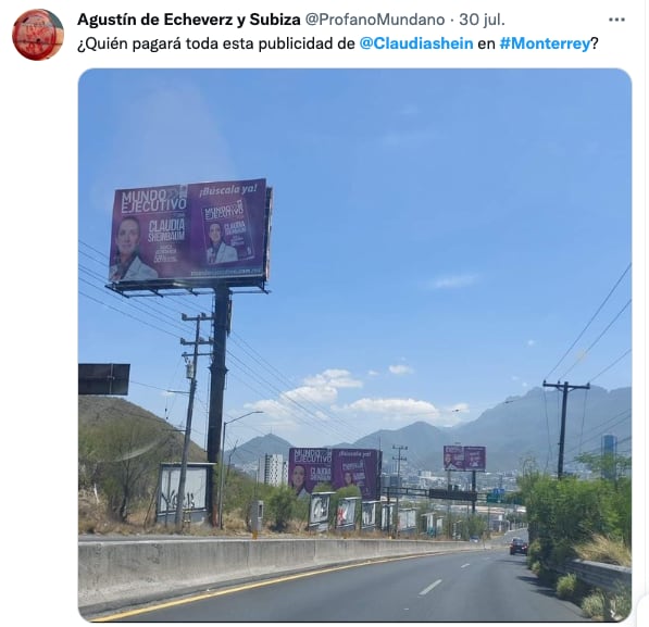 Acusan que publicidad de Claudia Sheinbaum llegó hasta Monterrey
