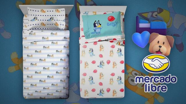 Juego de sábanas de Bluey en Mercado Libre