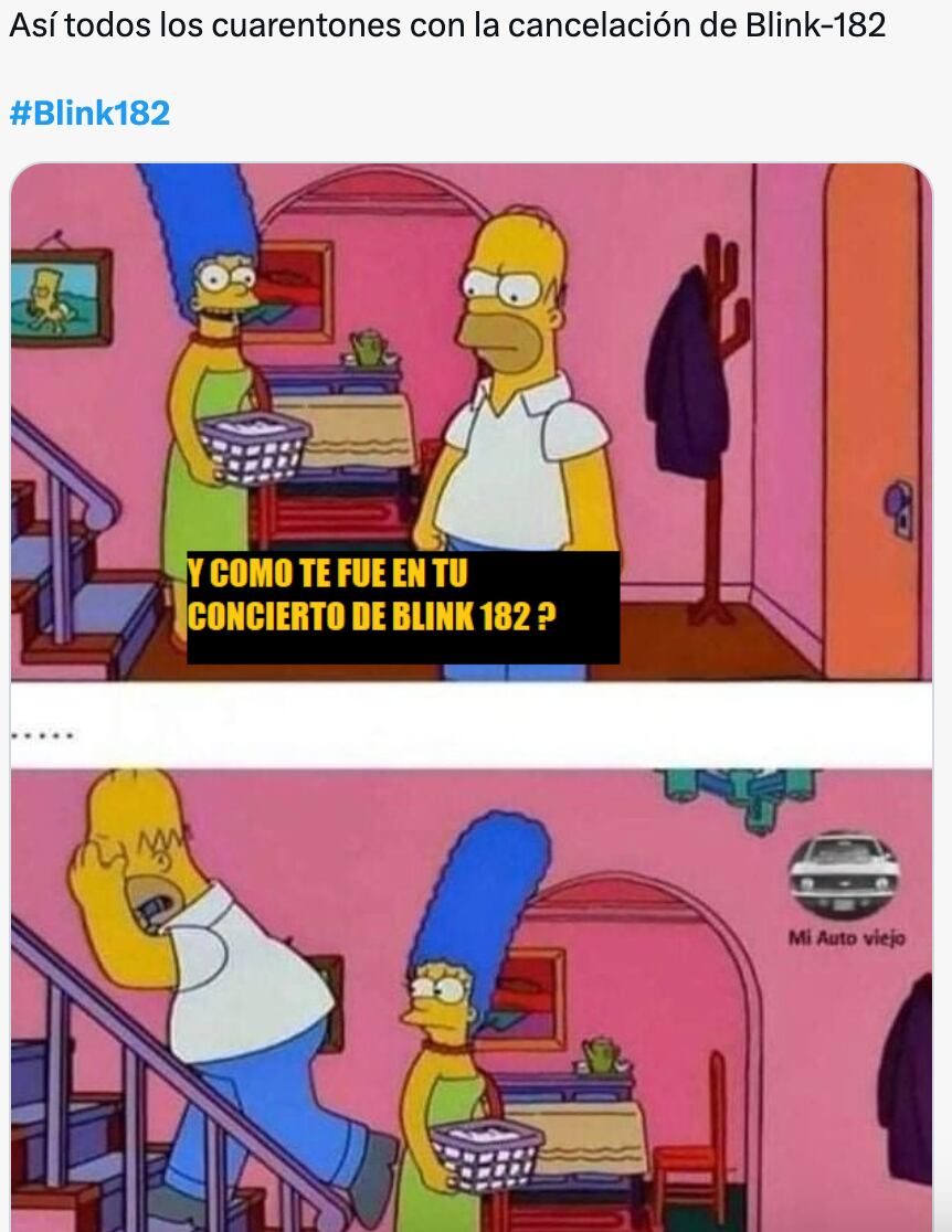 Memes de la cancelación de los conciertos de Blink 182