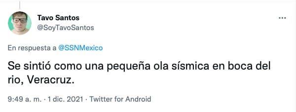 Sismo de Tabasco se sintió en Veracruz/@SoyTavoSantos
