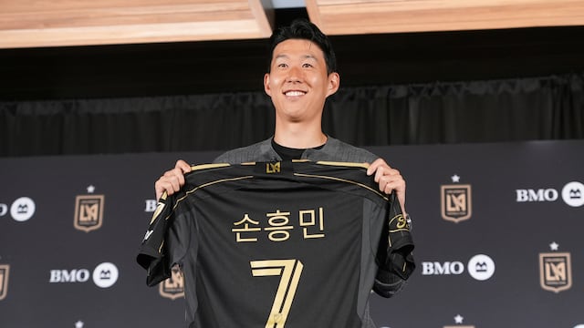 Son Heung-min en su presentación con LAFC.