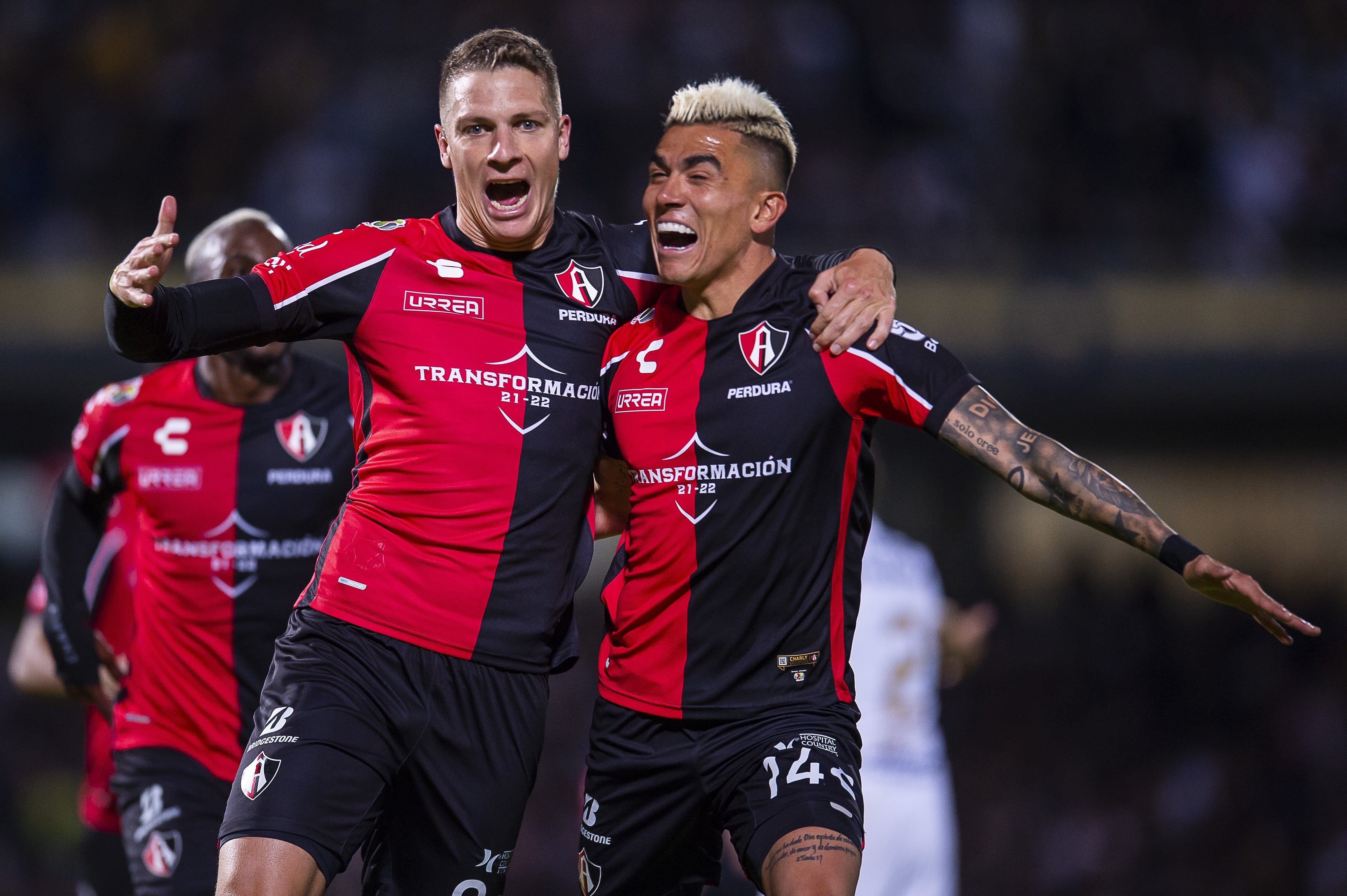 Atlas FC celebra gol ante Pumas