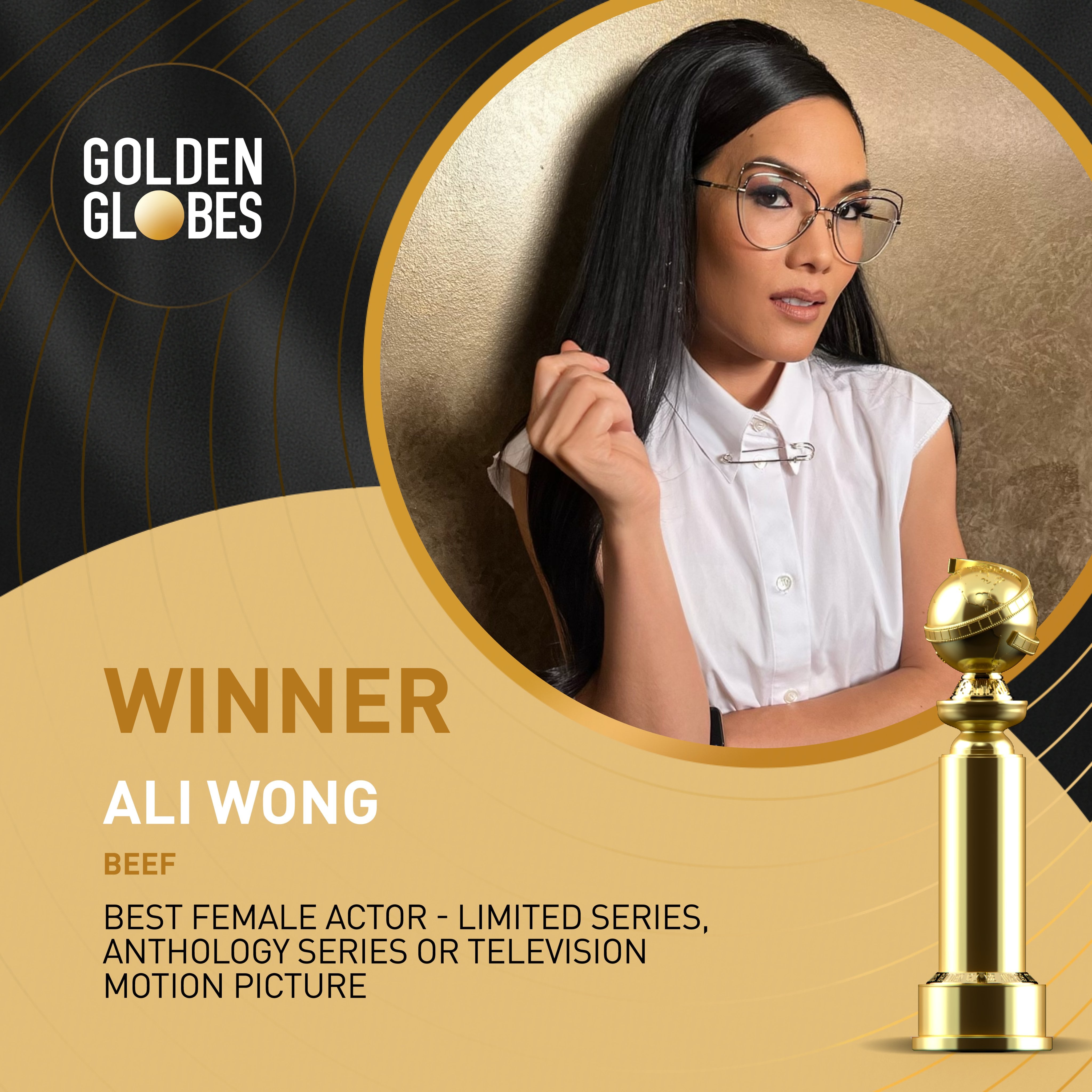 Ali Wong, ganadora Globos de Oro 2024