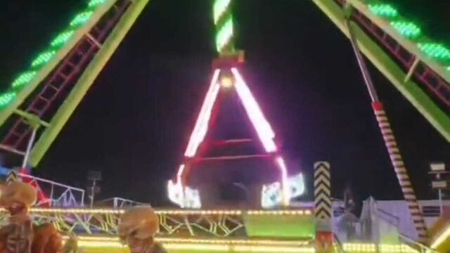 Accidente en juego mecánico deja 6 heridos