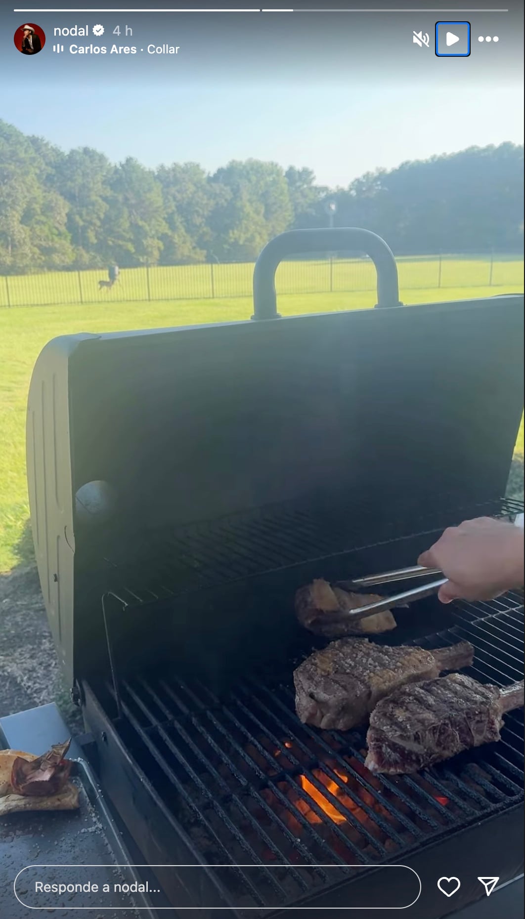 Christian Nodal celebra su próximo concierto en Morelia con una 'carnita asada'