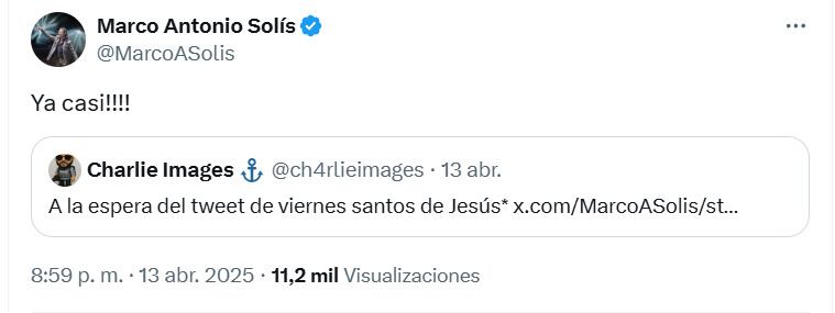 Marco Antonio Solís bromea con sus fans en Seman Santa