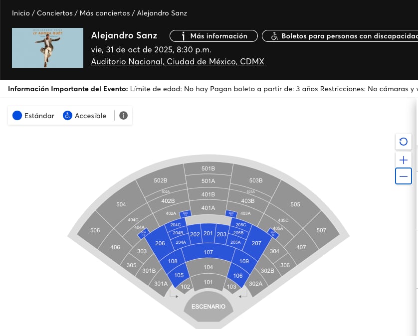 Aún hay boletos para el concierto de Alejandro Sanz en el Auditorio Nacional