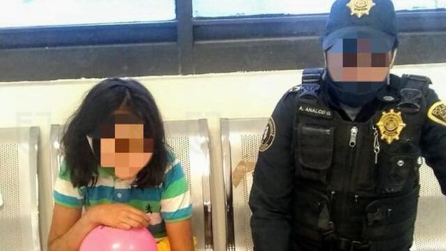 Niña localizada por policías de CDMX.