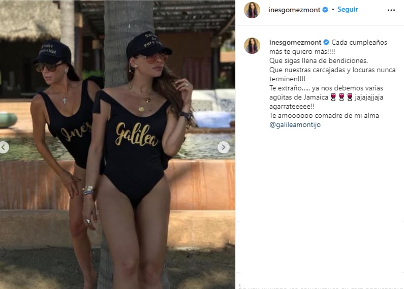 Inés Gómez Mont felicita a Galilea Montijo en su cumpleaños.