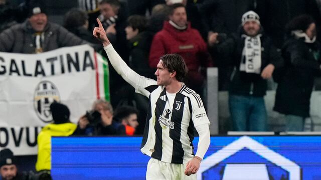 Dusan Vlahovic, delantero de la Juventus de la Serie A.