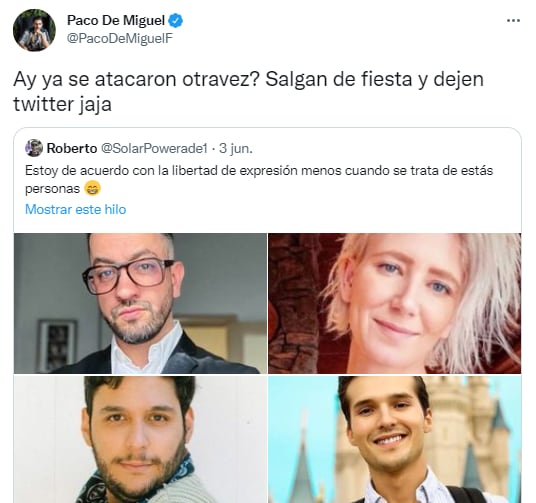 Paco de Miguel se defiende del hate.