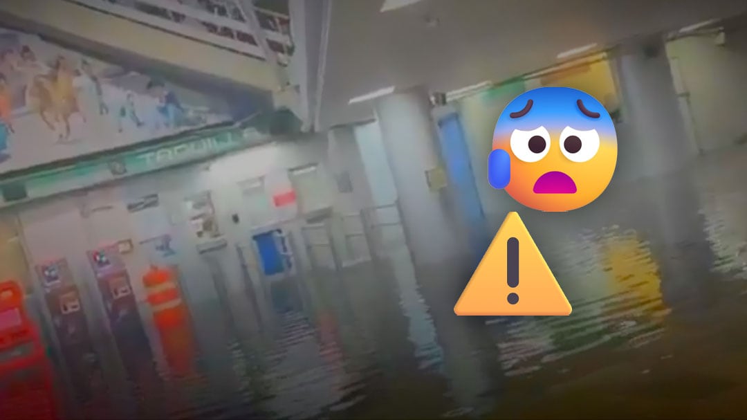 Metro San Lázaro se inunda tras fuertes lluvias en CDMX
