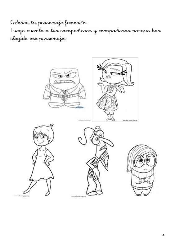 Actividades de Intensamente 2 para imprimir