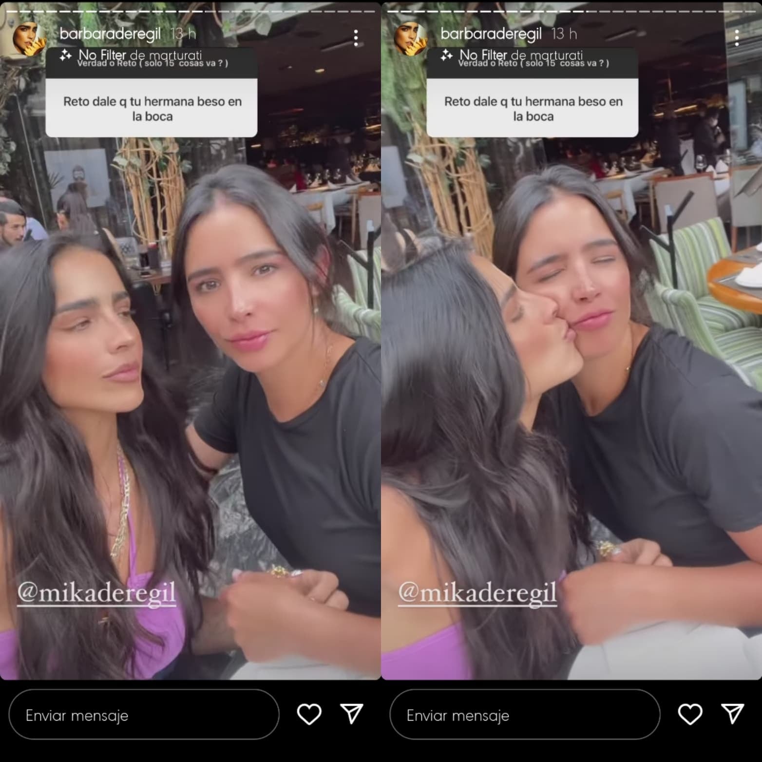 Bárbara de Regil y su hermana 'Mika' Michelle de Regil.