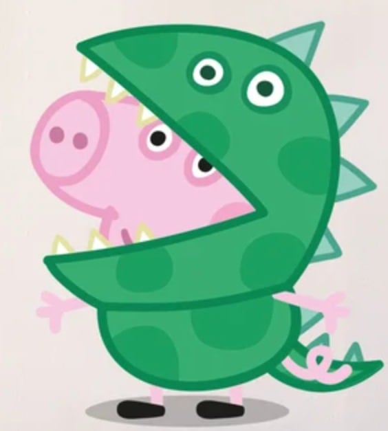 Sticker dinosaurio de George: Peppa Pig