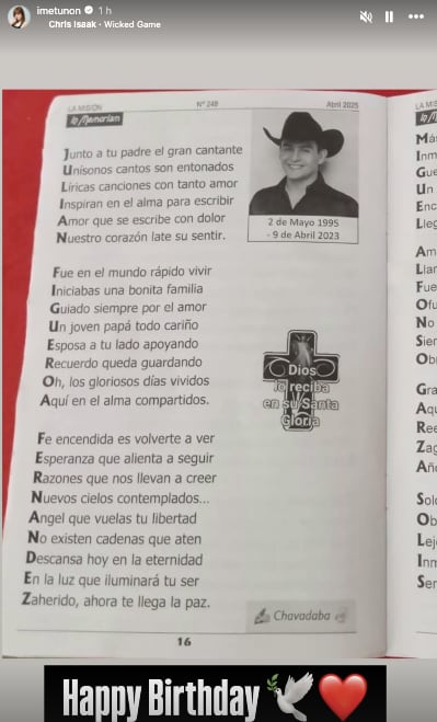 Imelda Garza Tuñón recuerda a Julián Figueroa el día de su cumpleaños