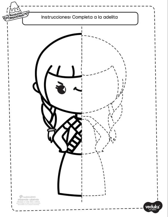 Dibujos de Adelita para colorear por el 20 de noviembre