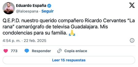 Lalo España anuncia la muerte de Ricardo Cervantes 'La Rana'