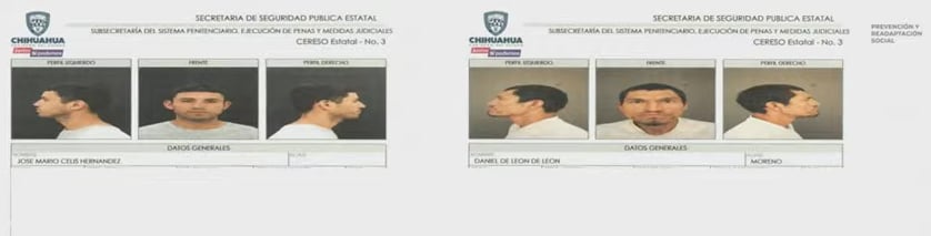 Difunden fichas de los reos fugados del Cereso 3 de Ciudad Juárez, Chihuahua