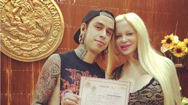 Sabrina Sabrok y su esposo Alejandro Hernández.