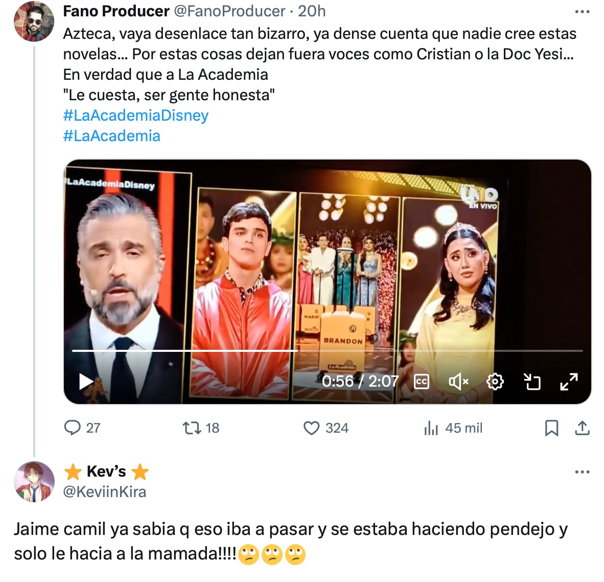 Jaime Camil decepciona su actuación ante la salida de Brandon Valenzuela en La Academia 2024