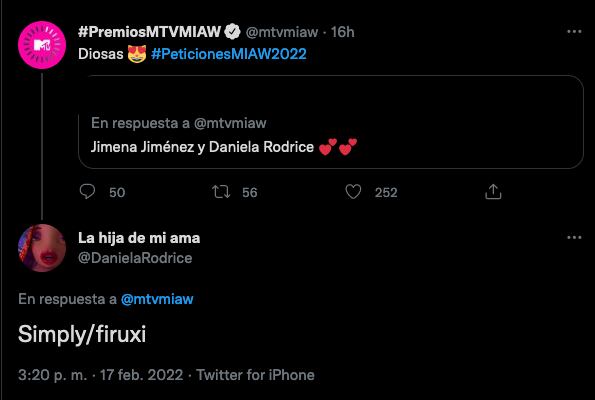 Daniela Rodrice en los MTV Miaw Awards