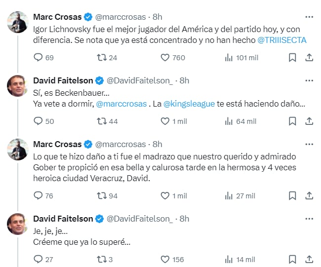 Discusión entre Marc Crosas y David Faitelson