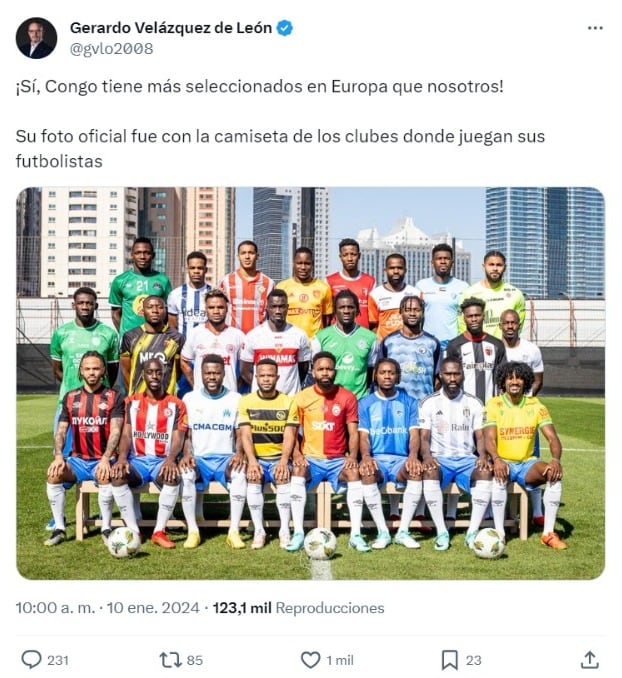 La República del Congo supera a la Selección Mexicana en número de jugadores en Europa.