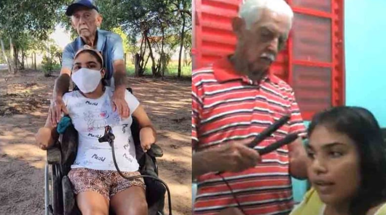 Abuelo y su nieta influencer