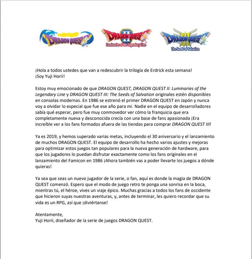 Carta Dragon Quest