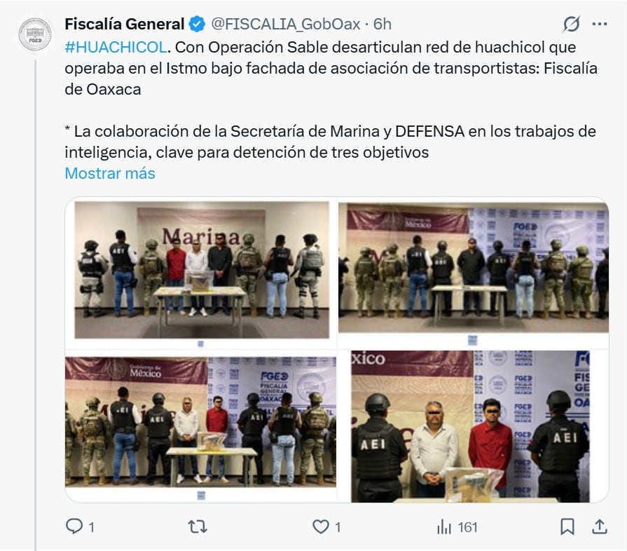 Cae red de huachicol en Oaxaca