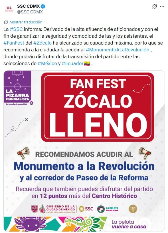 FIFA Fan Fest del Zócalo está lleno