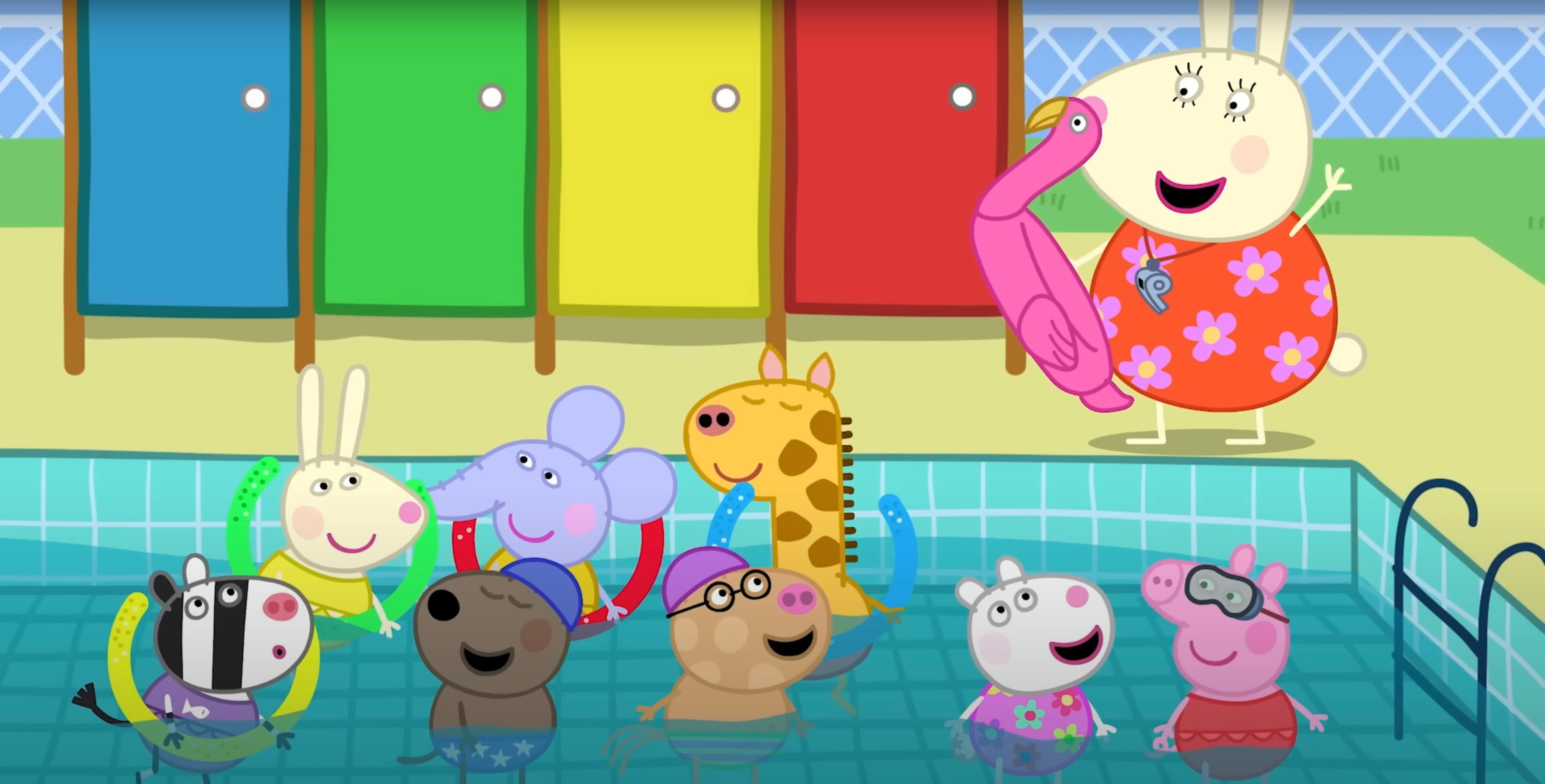 Peppa Pig visita el parque acuático por Día Mundial del Agua